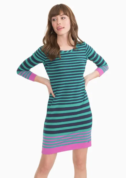 Southern Tide Camille Striped Dress - Clover Green