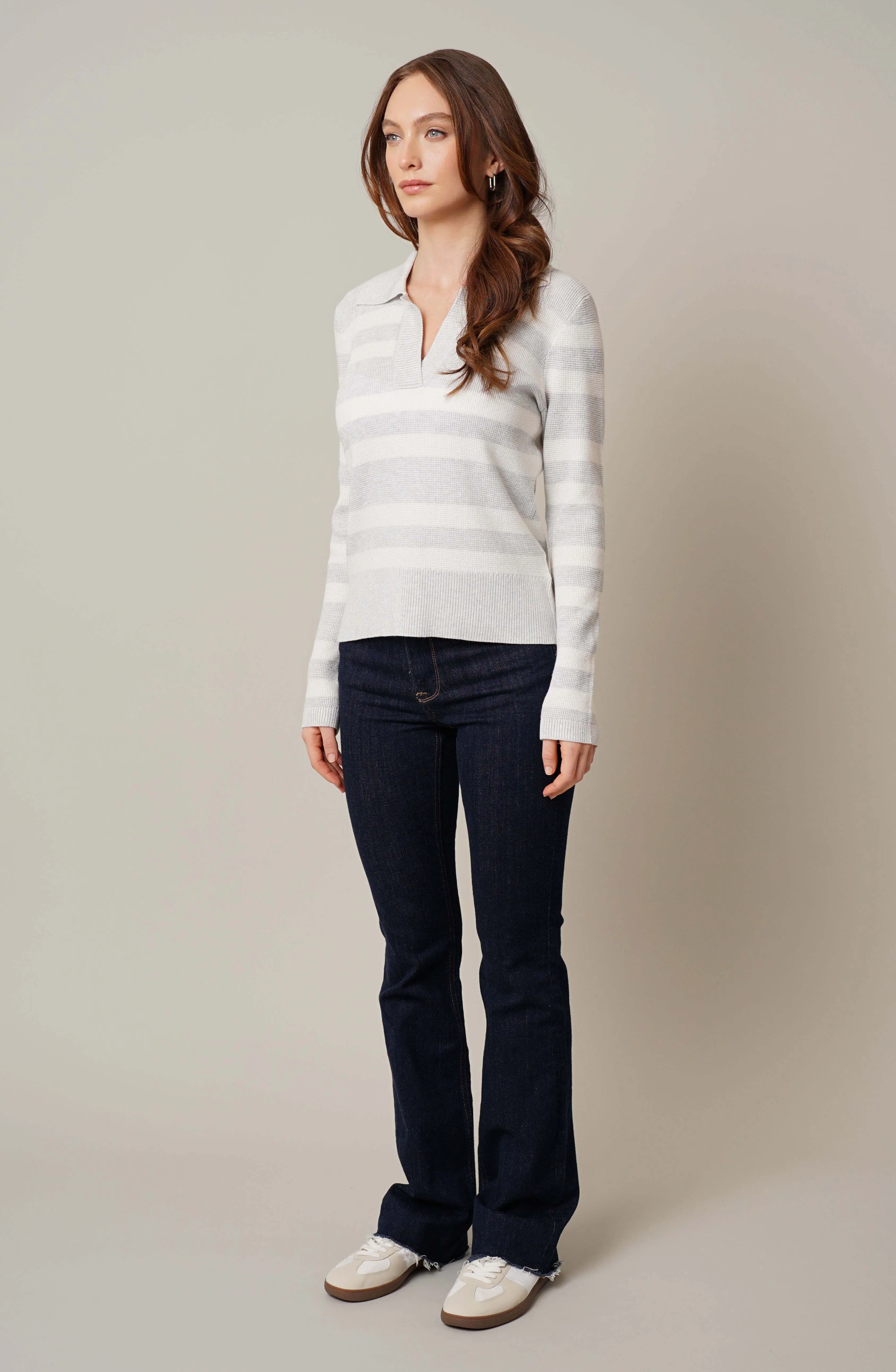 Striped Collared Pullover