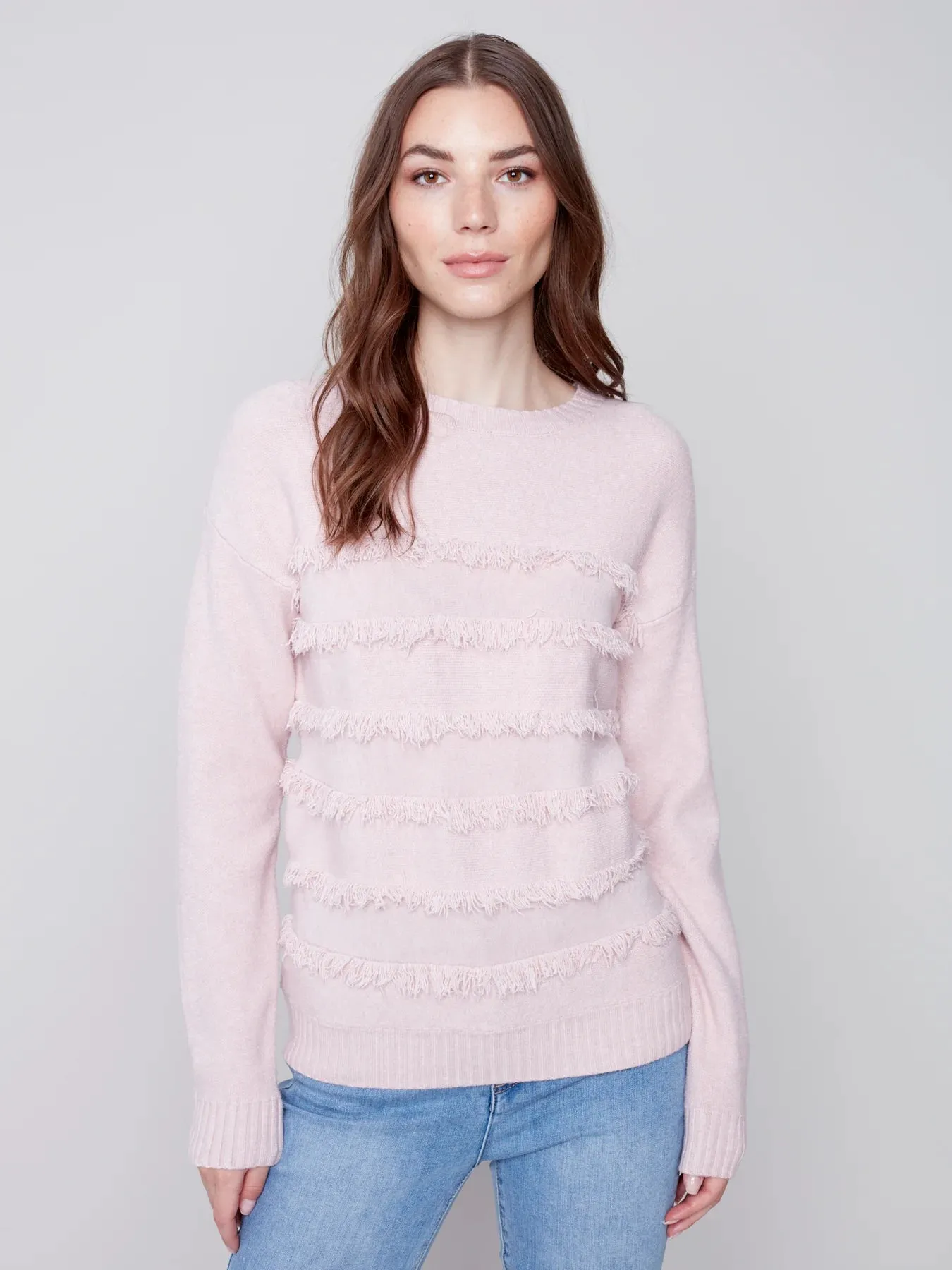 SWEATER WITH FRAYED DETAIL