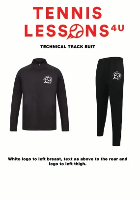 TENNIS LESSONS 4U zip up tracksuit jacket