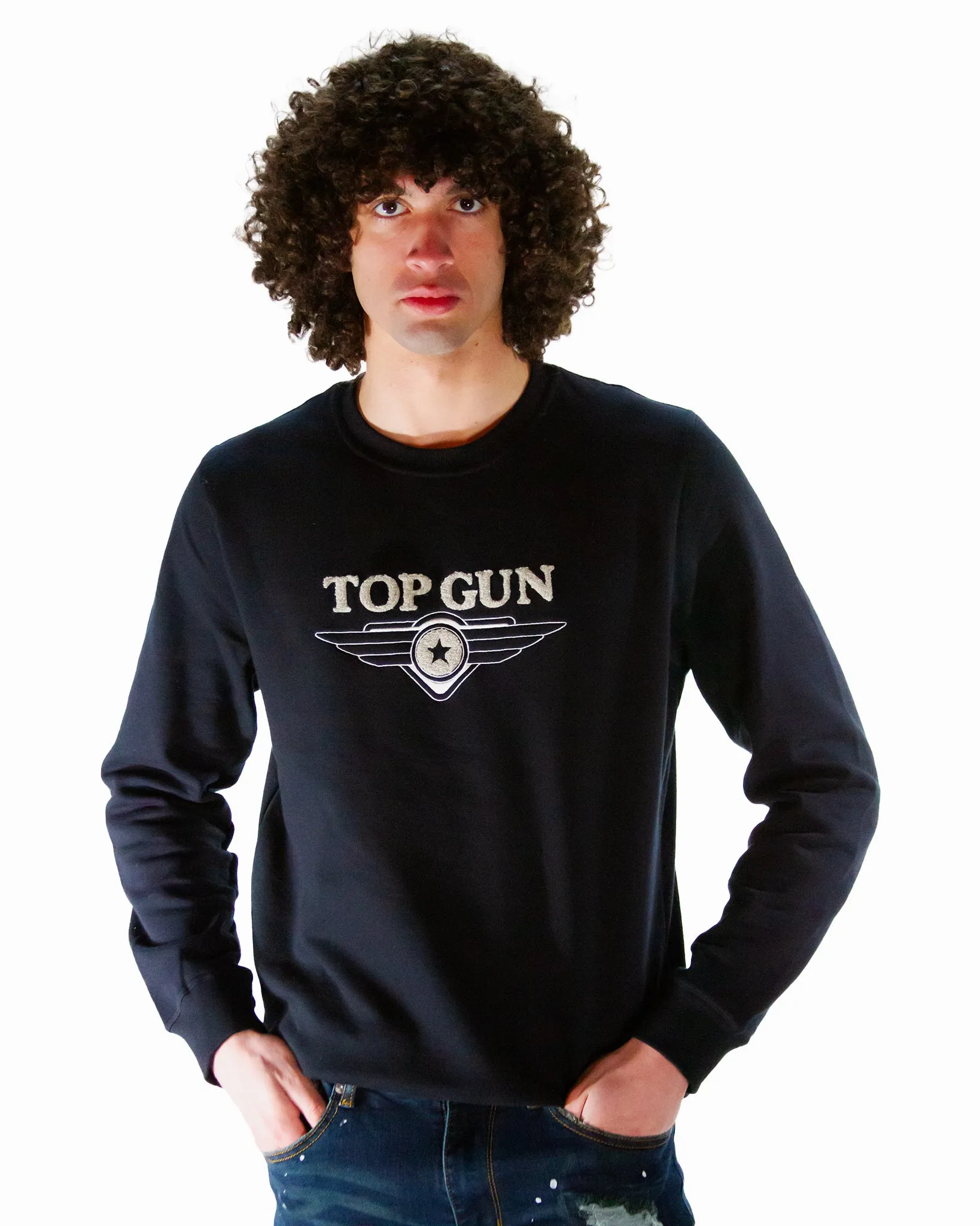 TOP GUN® EMBROIDERED LOGO CREWNECK