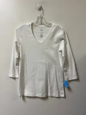 Top Long Sleeve By St Johns Bay In White, Size: S