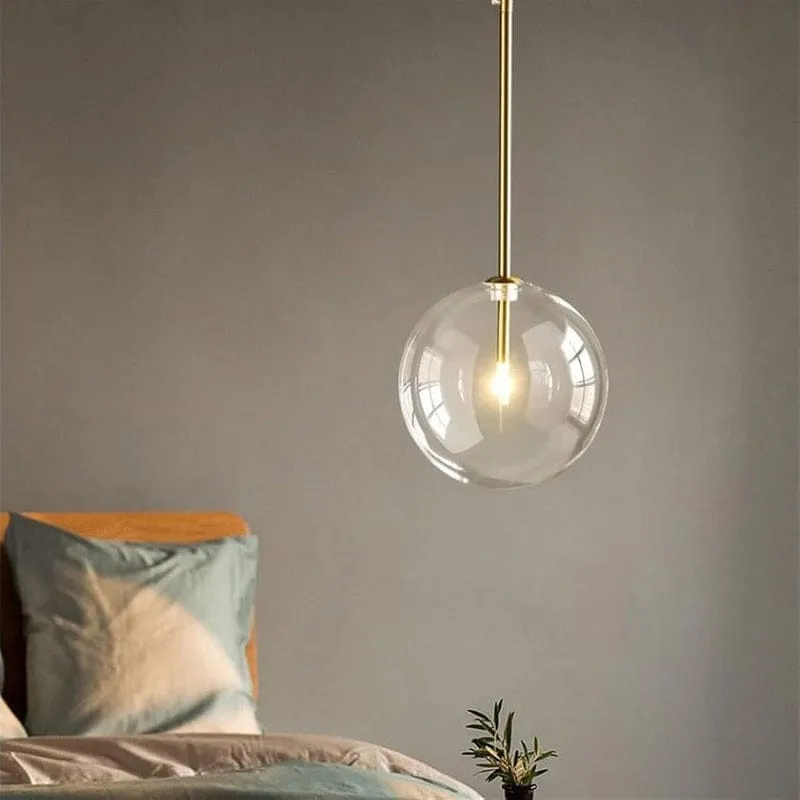 Venus - Pendant Lamp with Spherical Light-Transmitting Glass Shade