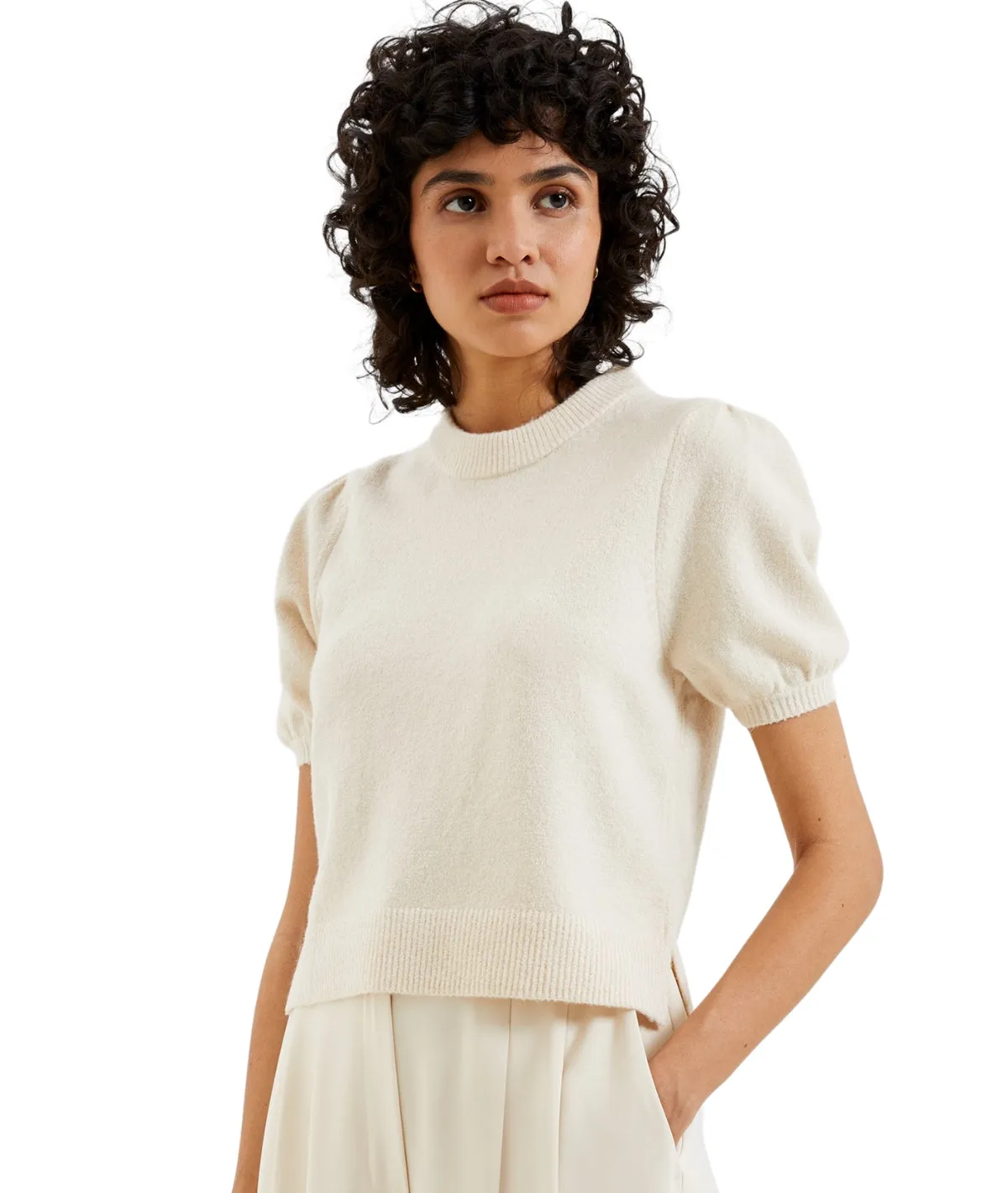 Vhari Short Sleeve Jumper- Classic Cream