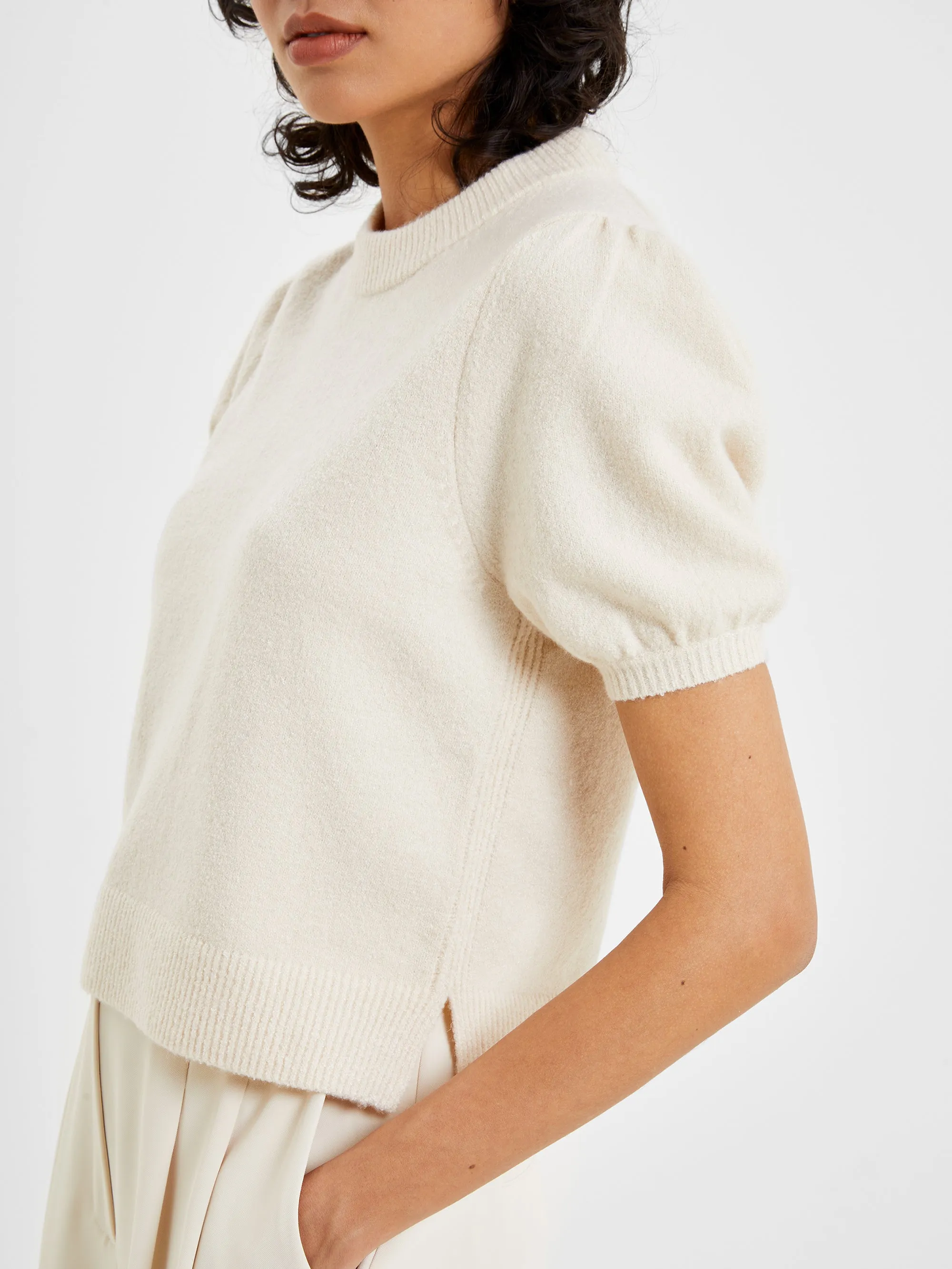 Vhari Short Sleeve Jumper- Classic Cream