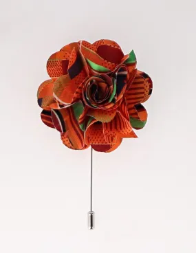 Vittorio Vico Unisex Satin Stick Flower Lapel Pin