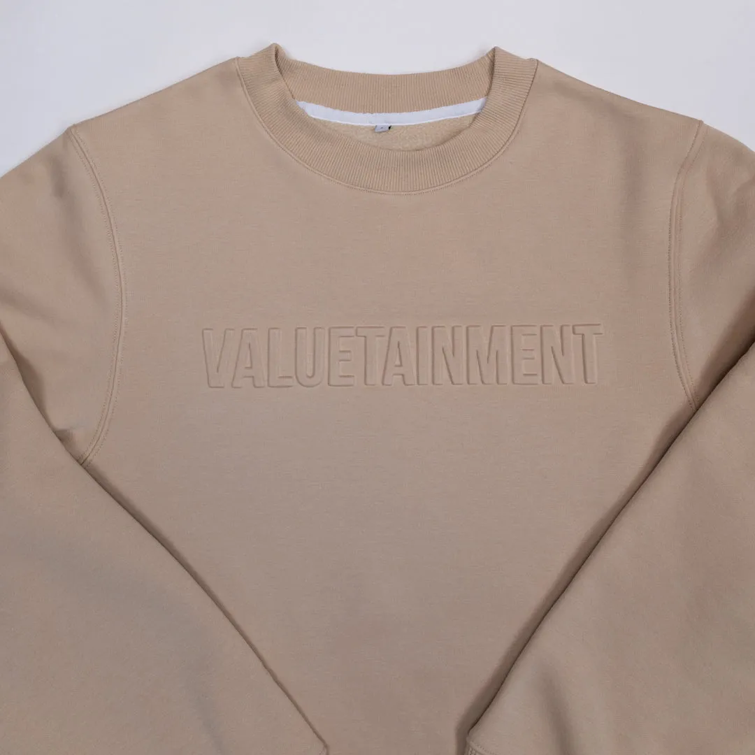 VT Embossed Ivory Heavy Sweater