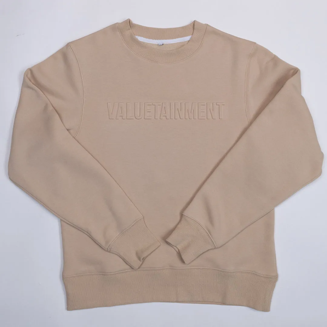 VT Embossed Ivory Heavy Sweater