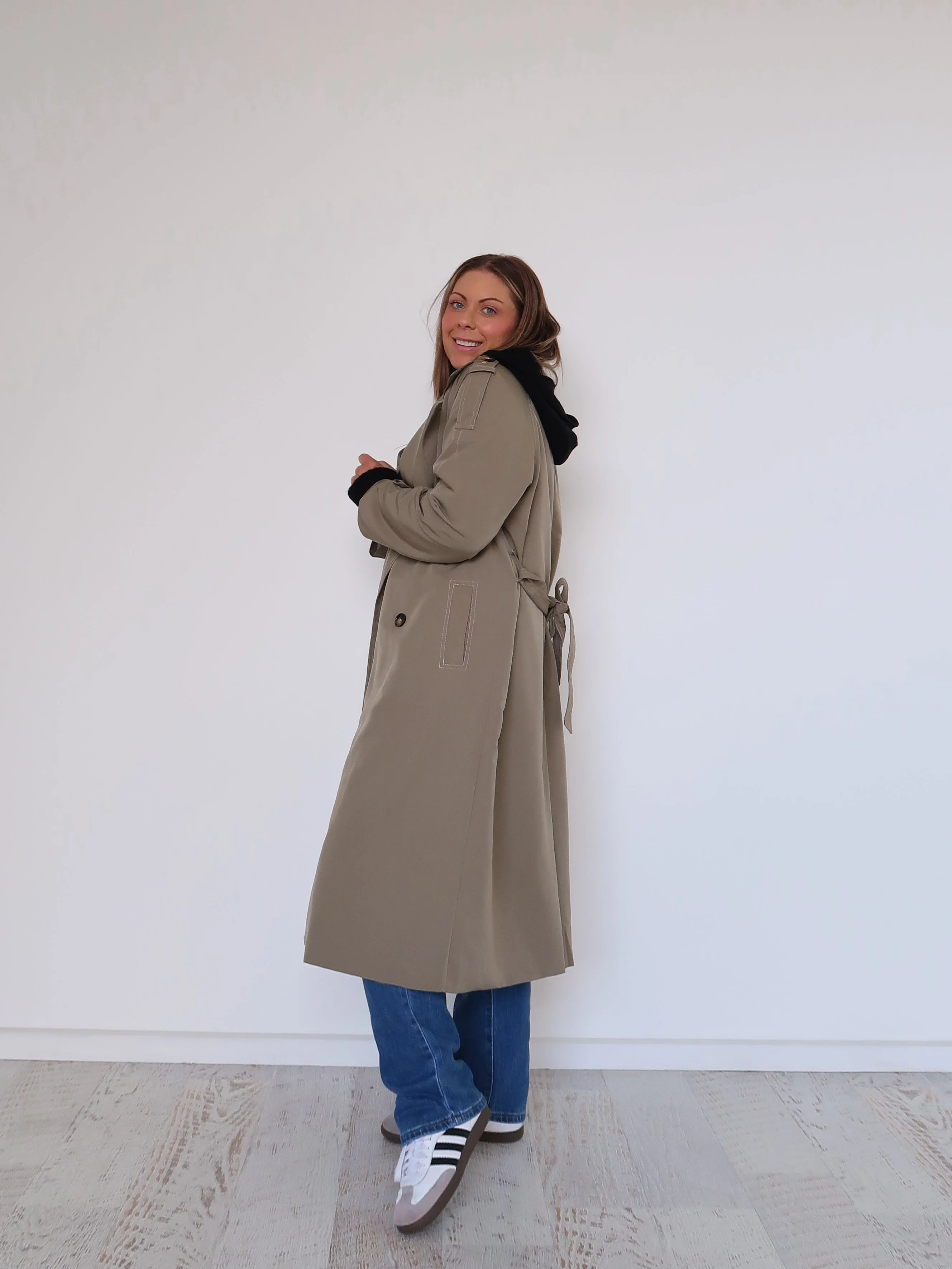 Whitney Trench Coat - Olive