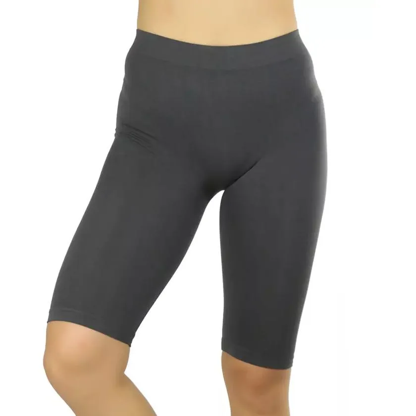 Women's Nylon Above Knee-Length Legging Shorts