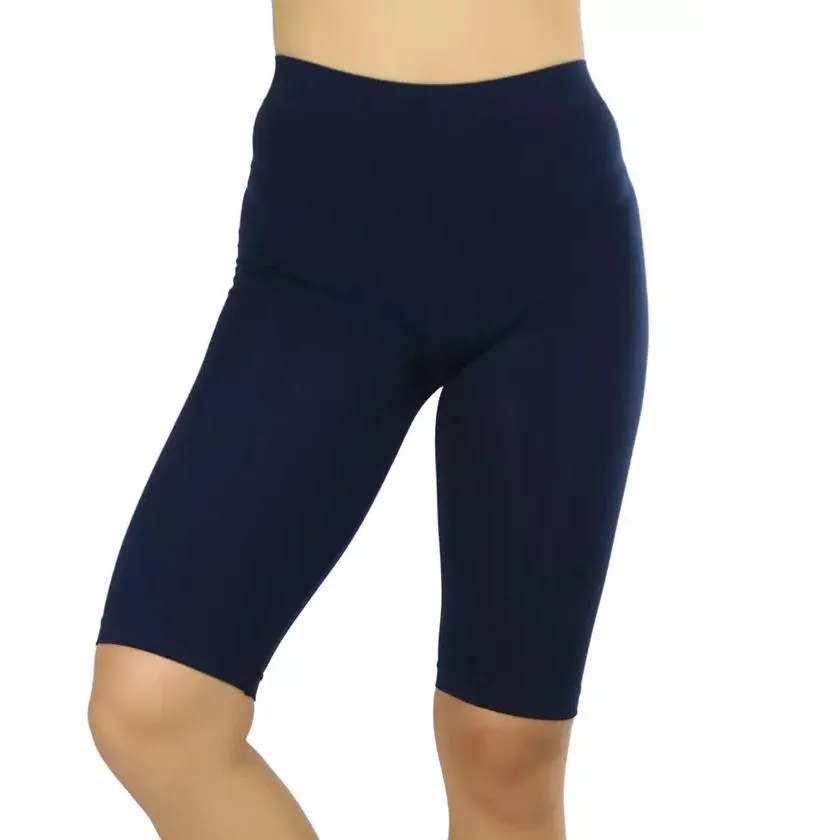 Women's Nylon Above Knee-Length Legging Shorts