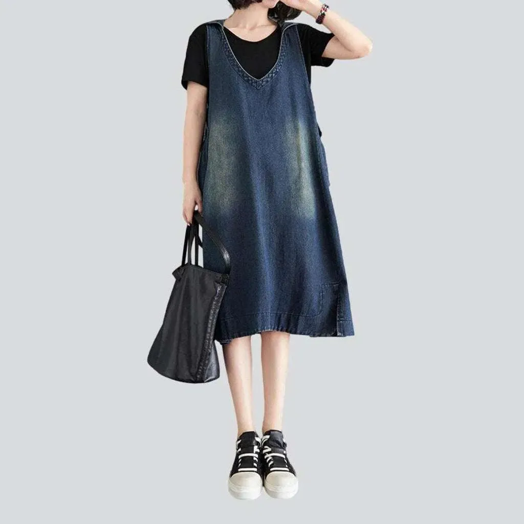 Y2k dark jean dress