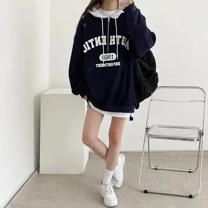 Zipper Versatile Hoodie Thin Niche Style